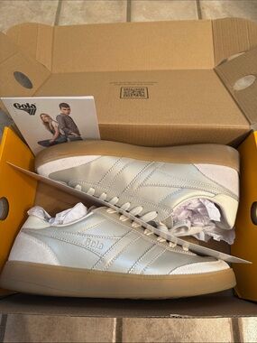 Gola Viper Metallic Women’s Champagne / Gum Silver Sneaker 8